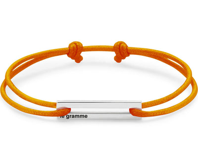perforated orange cord bracelet le 1.7g